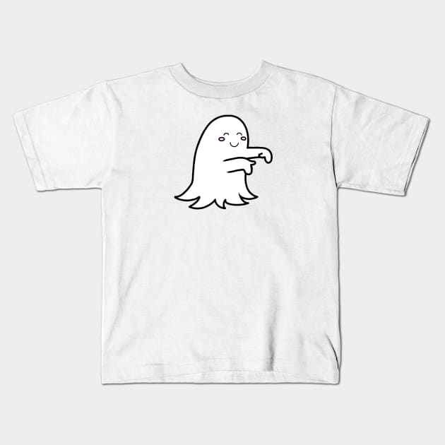 Cute Ghost Need Hug | Playful Ghost Kids T-Shirt by Incubuss Fashion